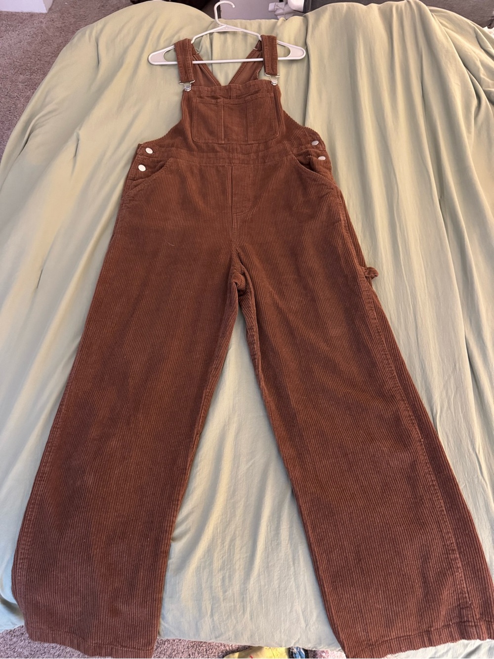Altar’d State Corduroy Wide-Leg Overalls - Brown